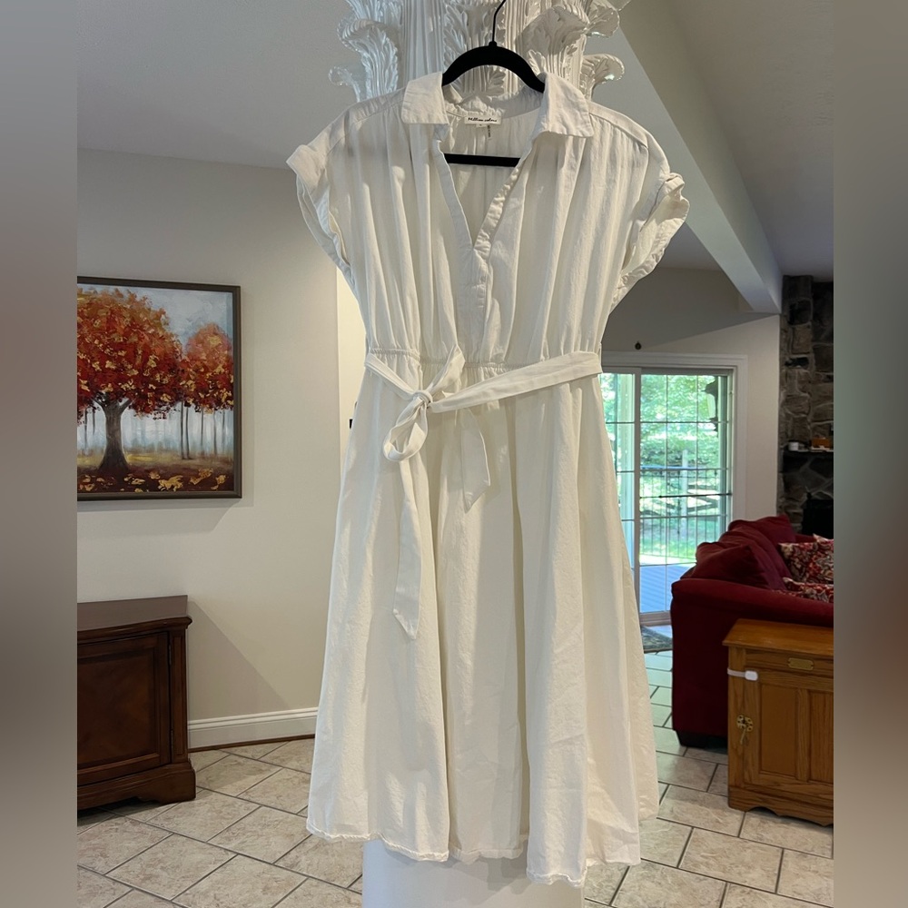 100% Cotton Collared Belted Dress